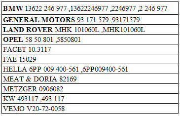 OEM Quality HELLA MAP SENSOR 13622246977/13 62 2 246 977 /6PP 009 400-561/6PP009400-561